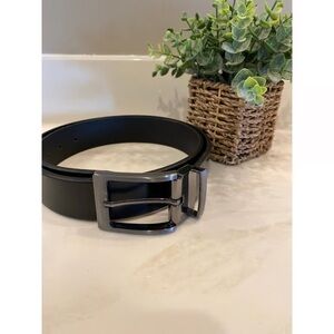 Men’s Belt Dark Brown Buckle is 2.75 “ & Belt is 40 inches without Buckle Dressy
